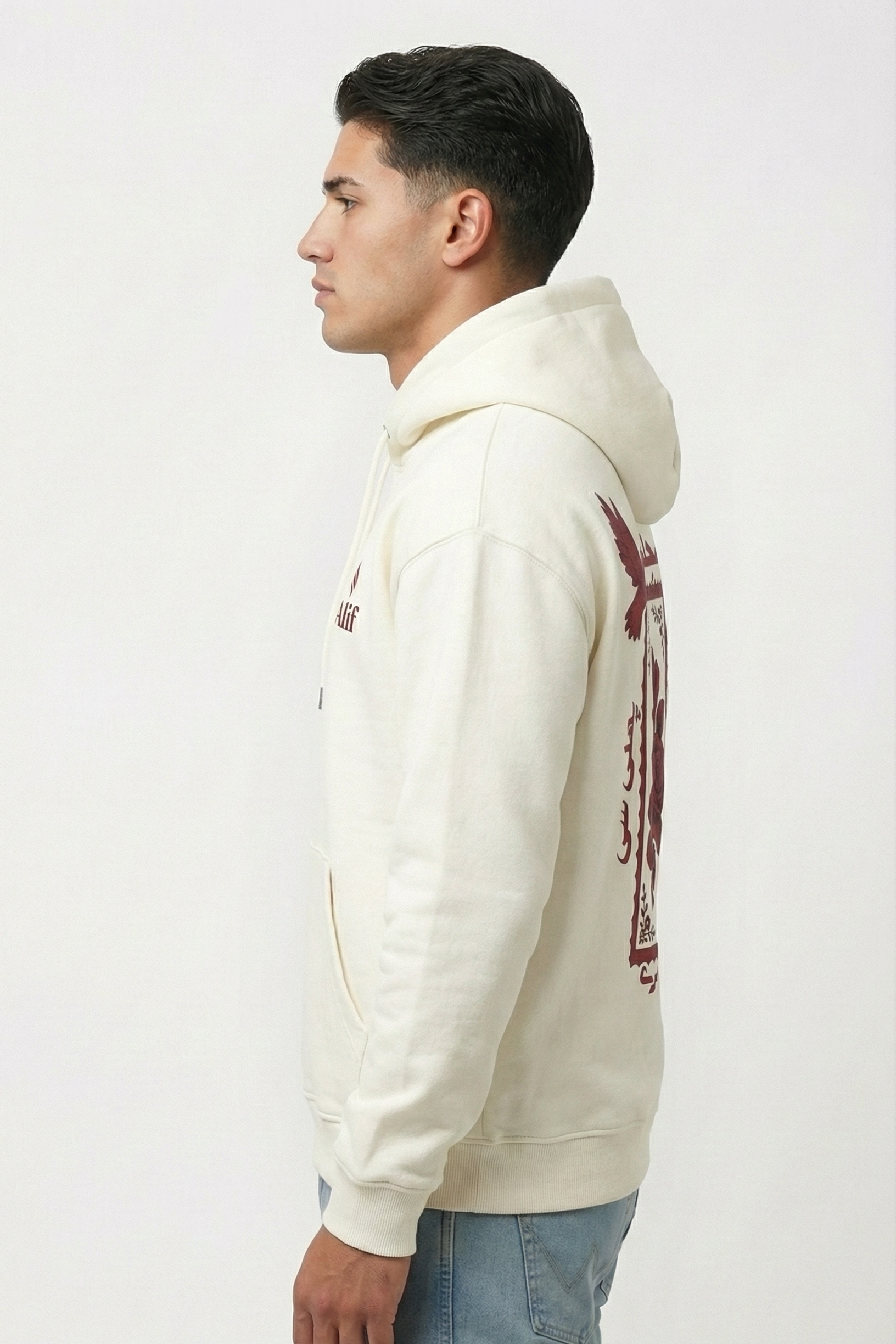 Faded Roses Hoodie White